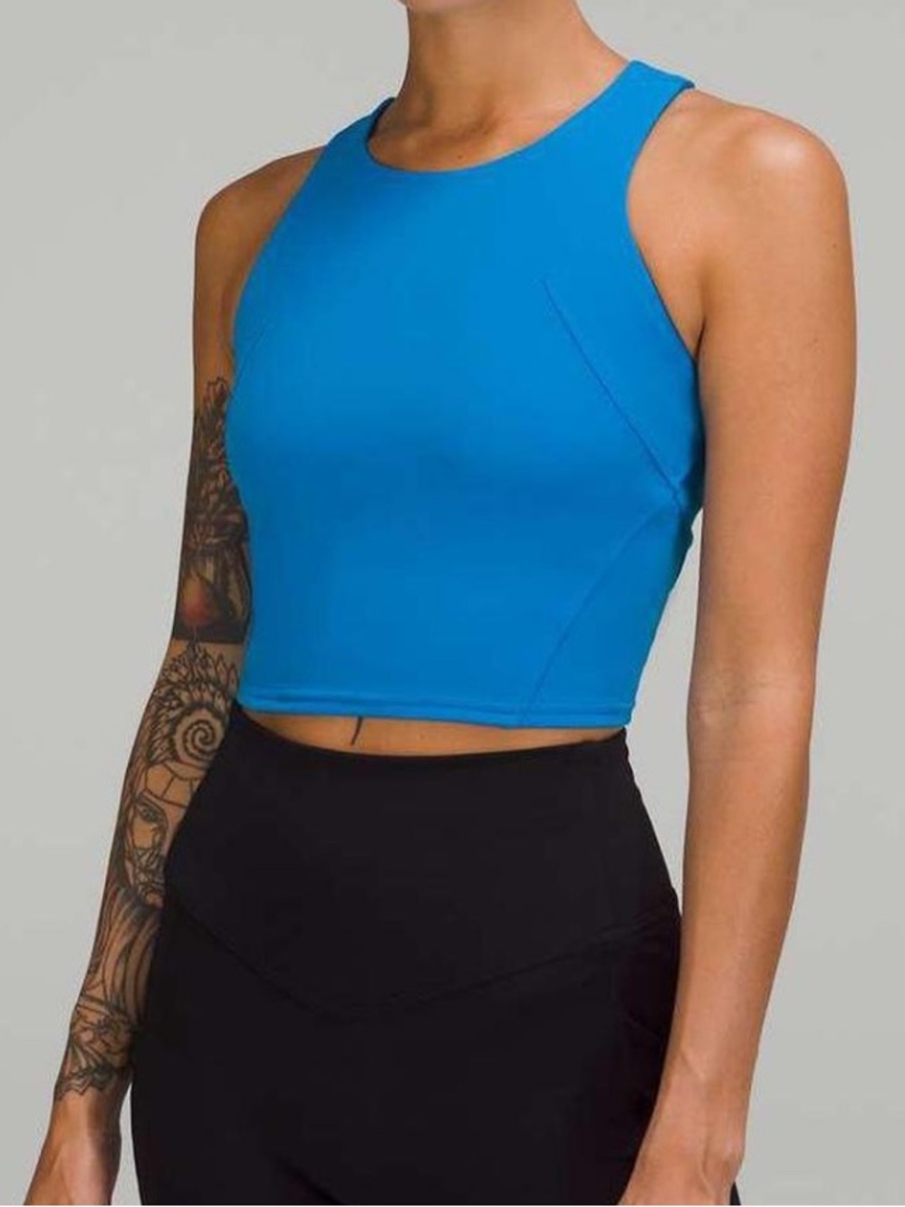 lululemon athletica Poolside Invigorate Crop Tank - Bright Blue size 6 worn 2x